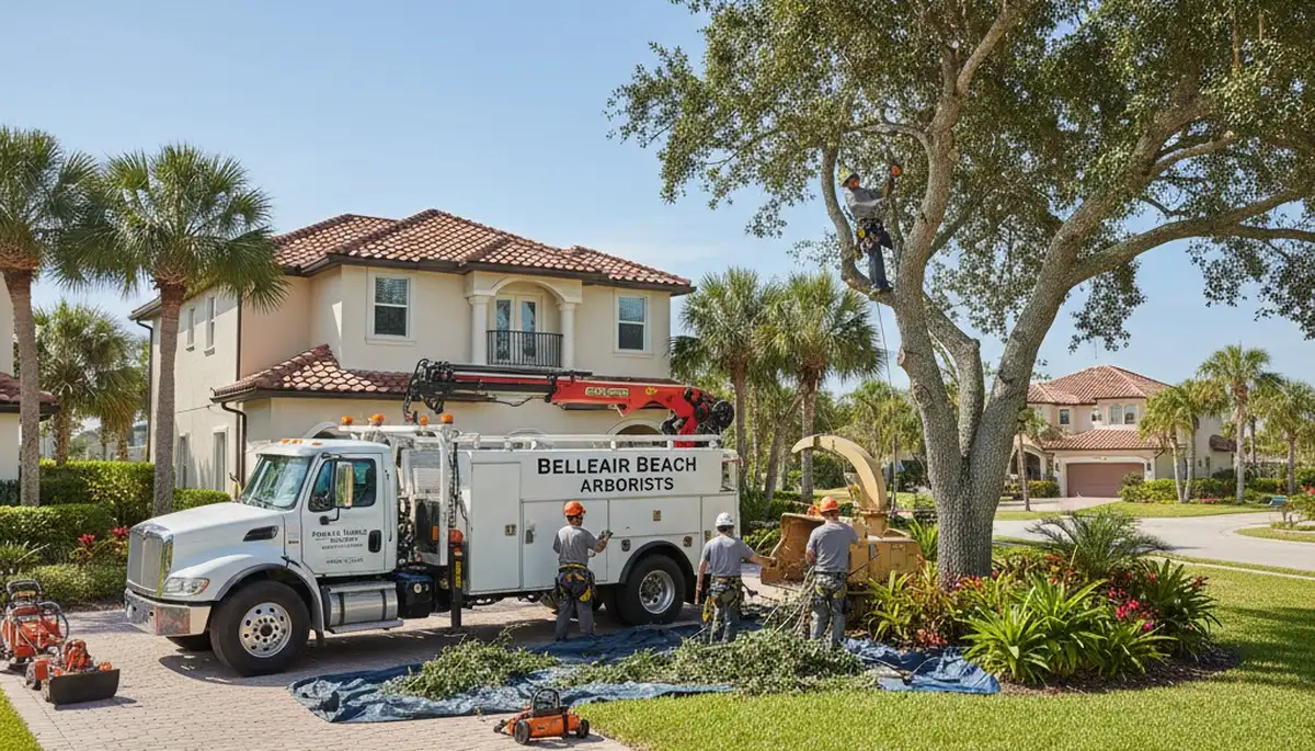 Residential tree removal and trimming service in Belleair Beach, FL by St. Petersburg arborist crew