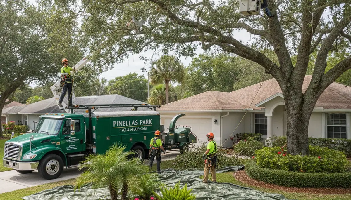 Residential tree removal and trimming service in Pinellas Park, FL improving safety and curb appeal