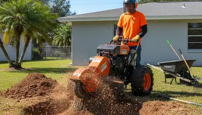 Professional stump grinding service in Pinellas Park FL by Saint Petersburg tree removal experts