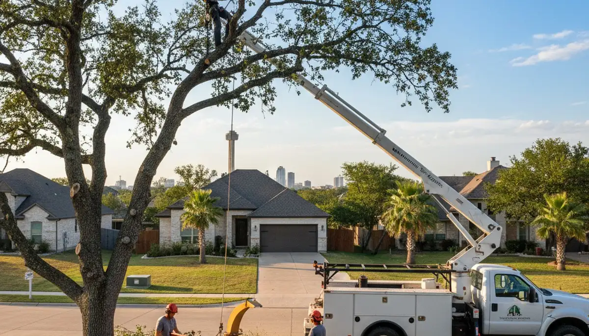 Professional tree removal service in Saint Petersburg FL clearing yard safely